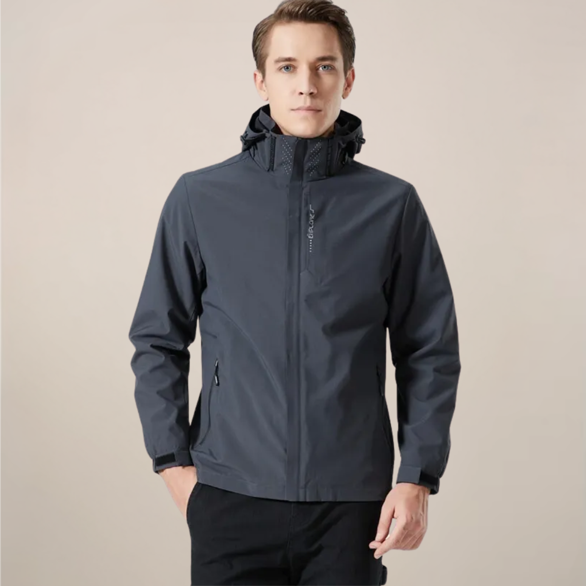Unisex Stand Collar Windbreaker Jacket – Lightweight Casual Outerwear
