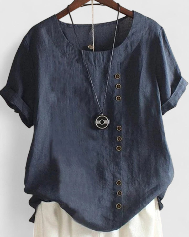 Short Sleeve Relaxed Fit Women's Top – Breathable Fabric & All-Day Comfort