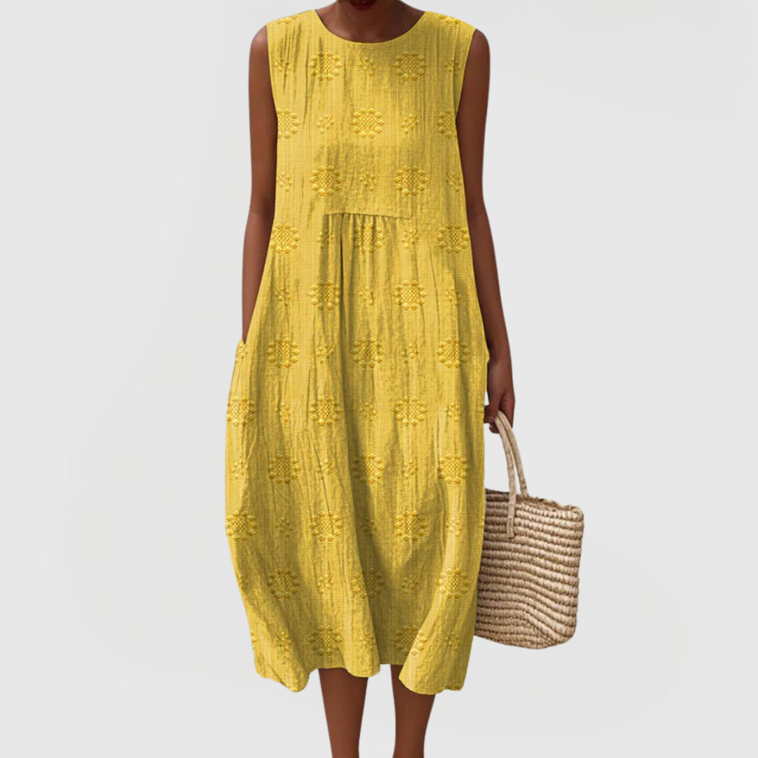 Floral Summer Dress – Waist-Defining Fit