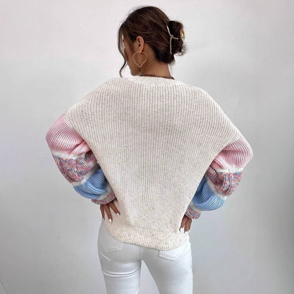 Delilah Pullover Knitted Multicolor for Women – Soft and Warm Sweater with Casual Fit and Layered Design