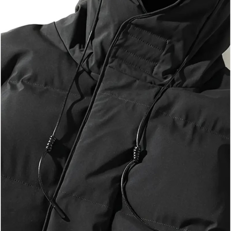 Arlo Men's Long Puffer Coat – Warm Winter Down Jacket with Hood & Protective Cut