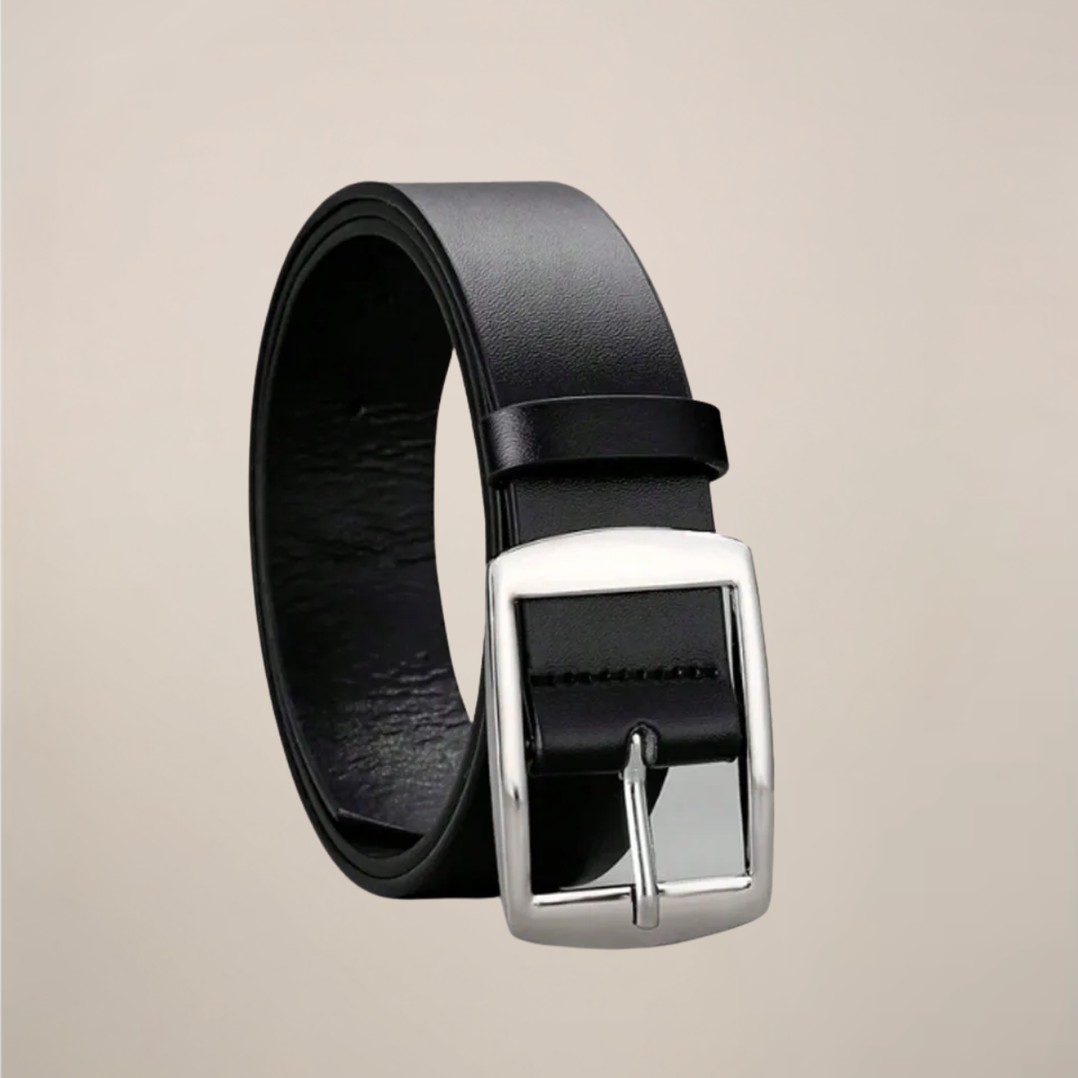 Men’s Classic Belt – Polished Buckle Design