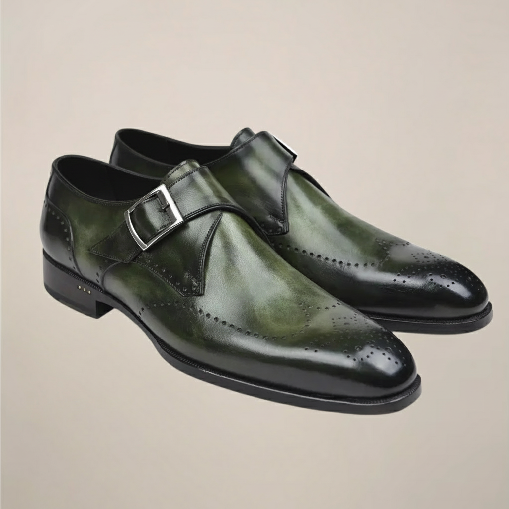 Men’s Monk Strap Dress Shoes – Classic Buckle Design