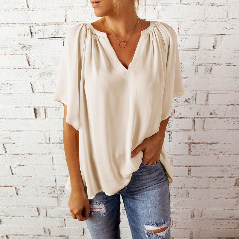 Samara T-Shirt Woman – Casual Top with Short Sleeves in Soft Knit and Loose Fit
