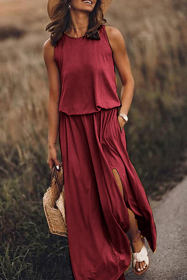 Flowy Slit Maxi Dress for Women
