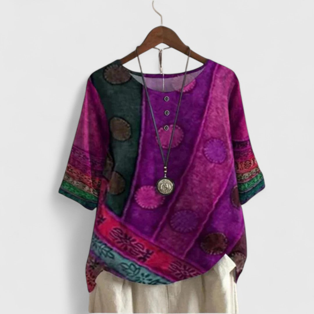 Short Sleeve Button Front Women's Top – Flattering Silhouette