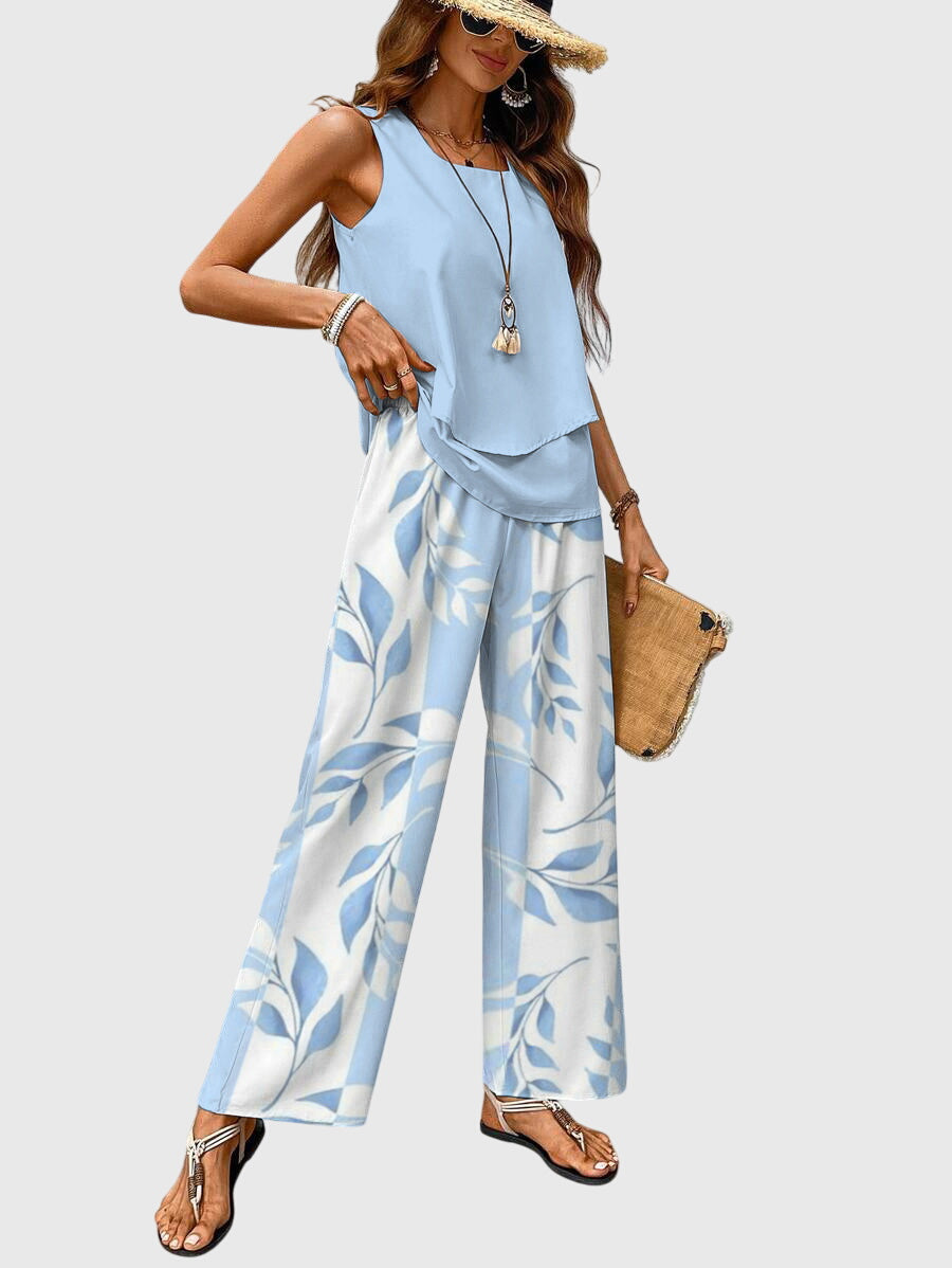 Relaxed Fit Summer Elegant 2-Piece Summer Set – Soft Touch Fabric