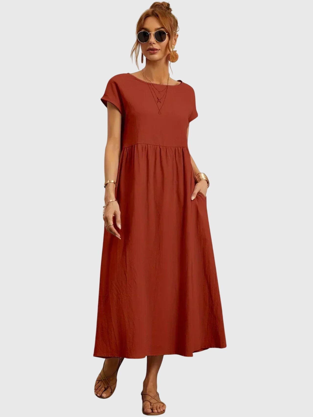 Relaxed Fit Dress – Breathable Fabric & Flattering Silhouette