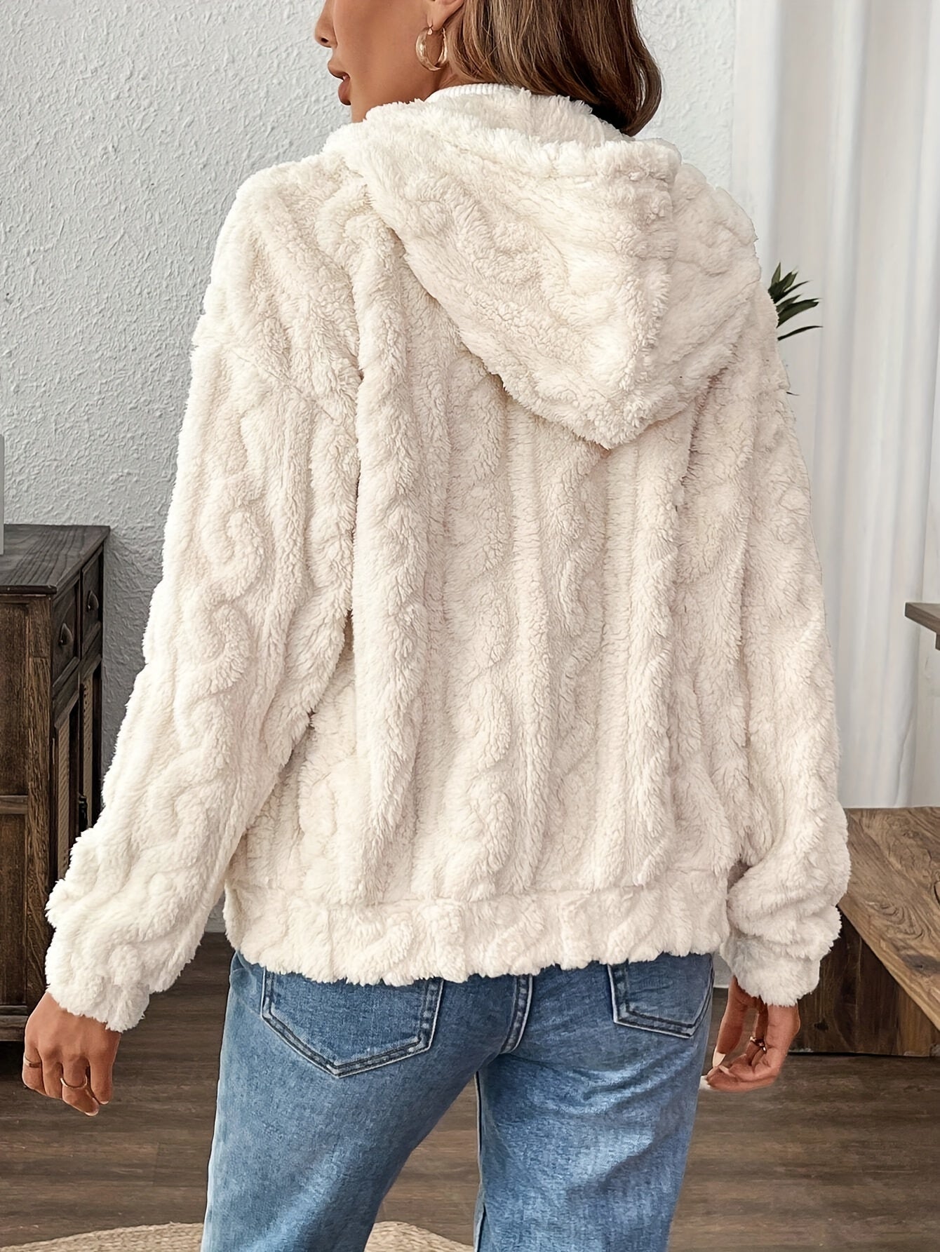 Francesca Women's Jacket – Zipped Hoodie Jacket in Soft & Warm Fleece for Autumn/Winter
