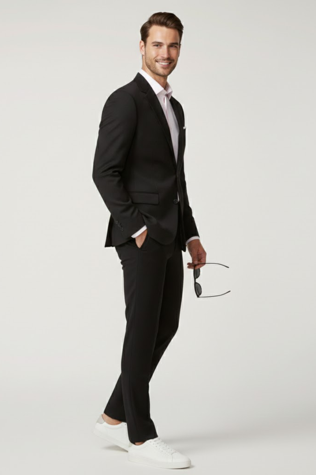 Men’s Two-Piece Slim Fit Suit – Tailored Blazer and Trousers for Weddings and Events