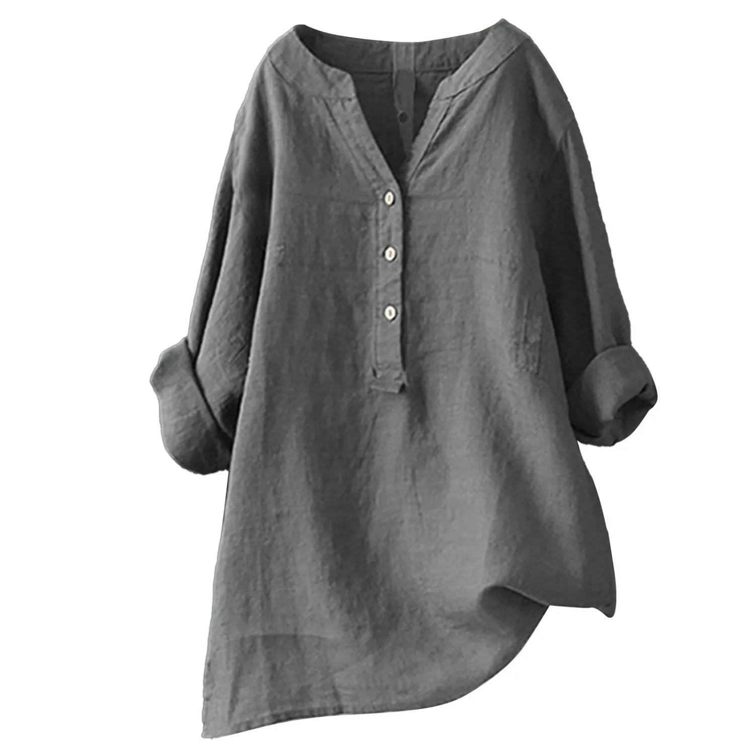 Crimson Blouse Femme – Lightweight and Breathable Fabric, Intense Red V-Neck & Versatile Style