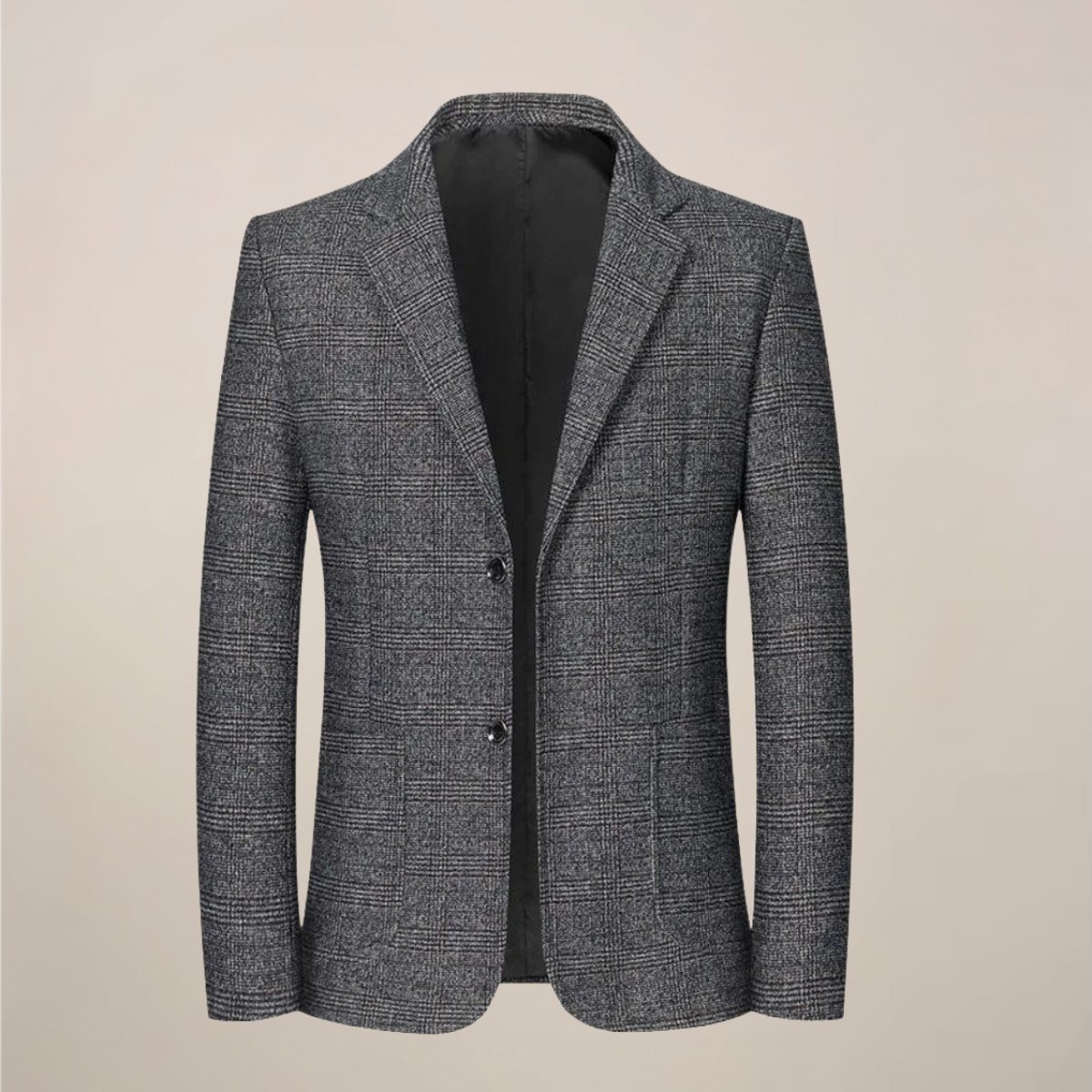 Men’s Slim Fit Plaid Blazer – Vintage Check Tailored Jacket