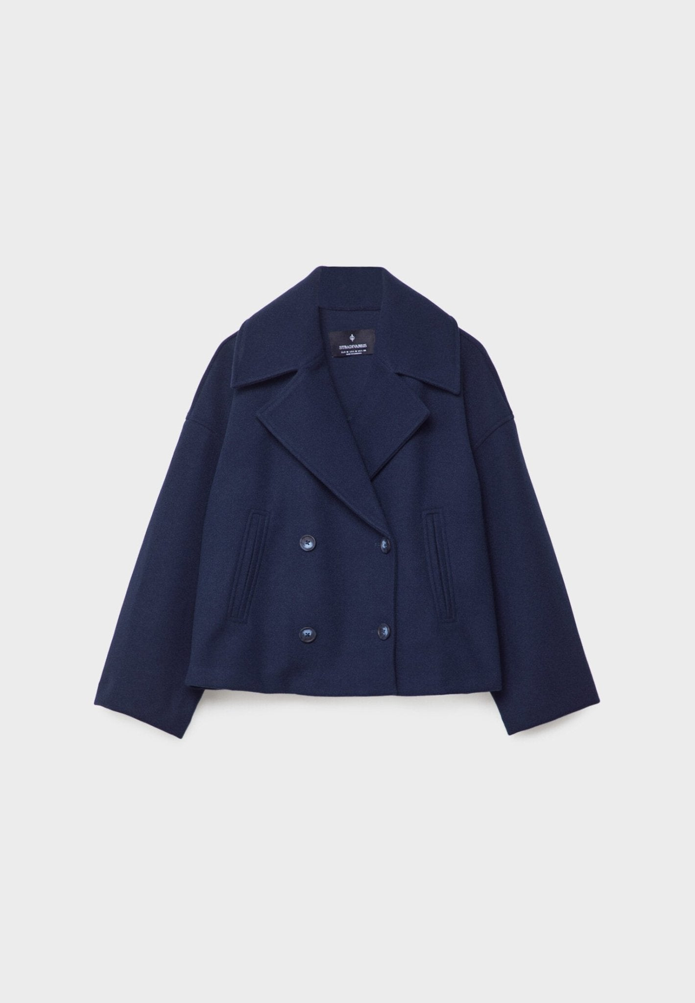 Eloise Cropped Jacket Woman – Elegant Tailored Cut with Pointed Lapels & Double-Breasted Closure