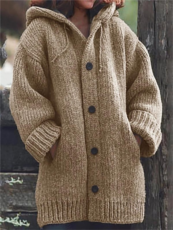 Lylia Long Vest for Women – Soft Knit with Hood & Elegant Comfortable Style