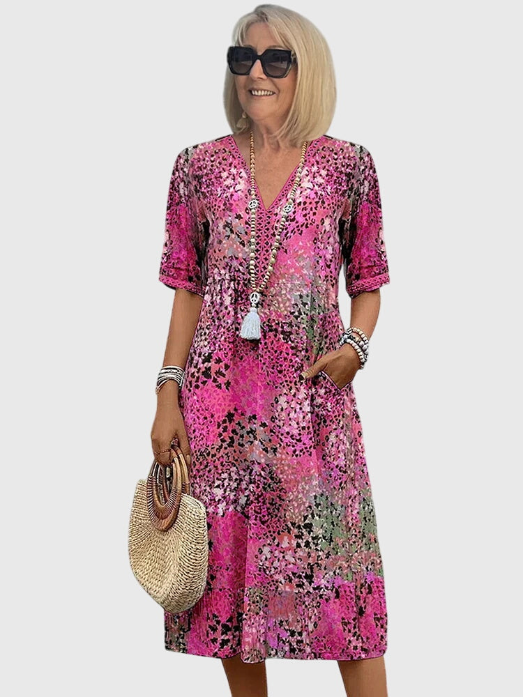 Floral Midi Dress – Breathable Fabric & Lightweight Feel