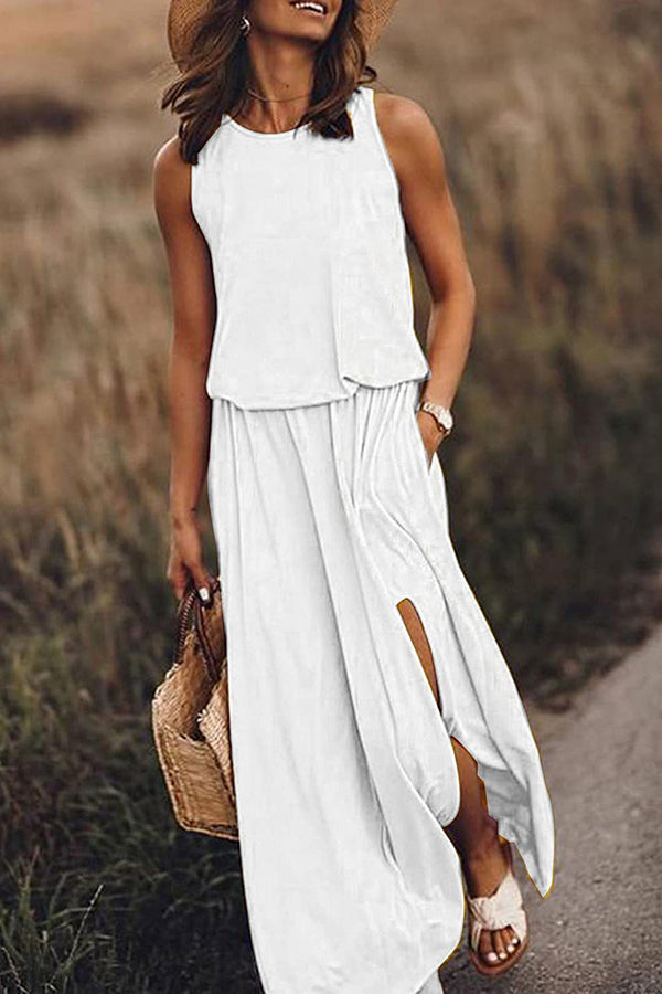 Flowy Slit Maxi Dress for Women
