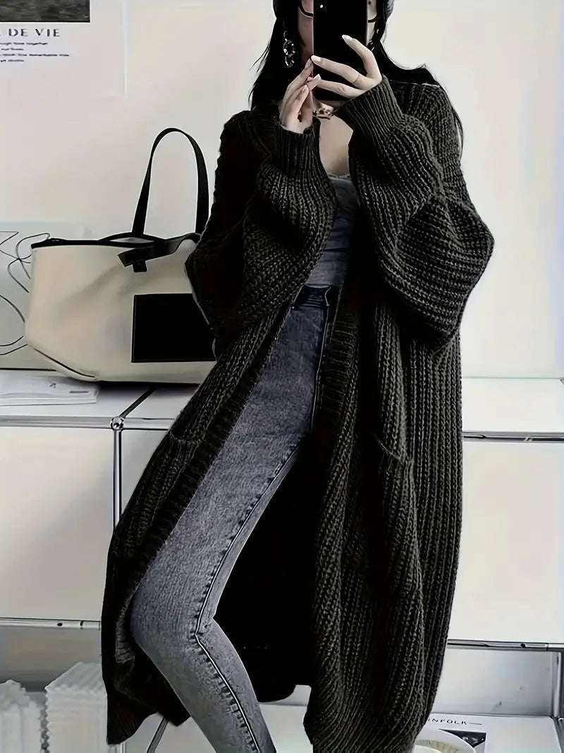 Marina Gilet Woman – Long Soft & Elegant Knitted Vest for Autumn with Comfortable Fit