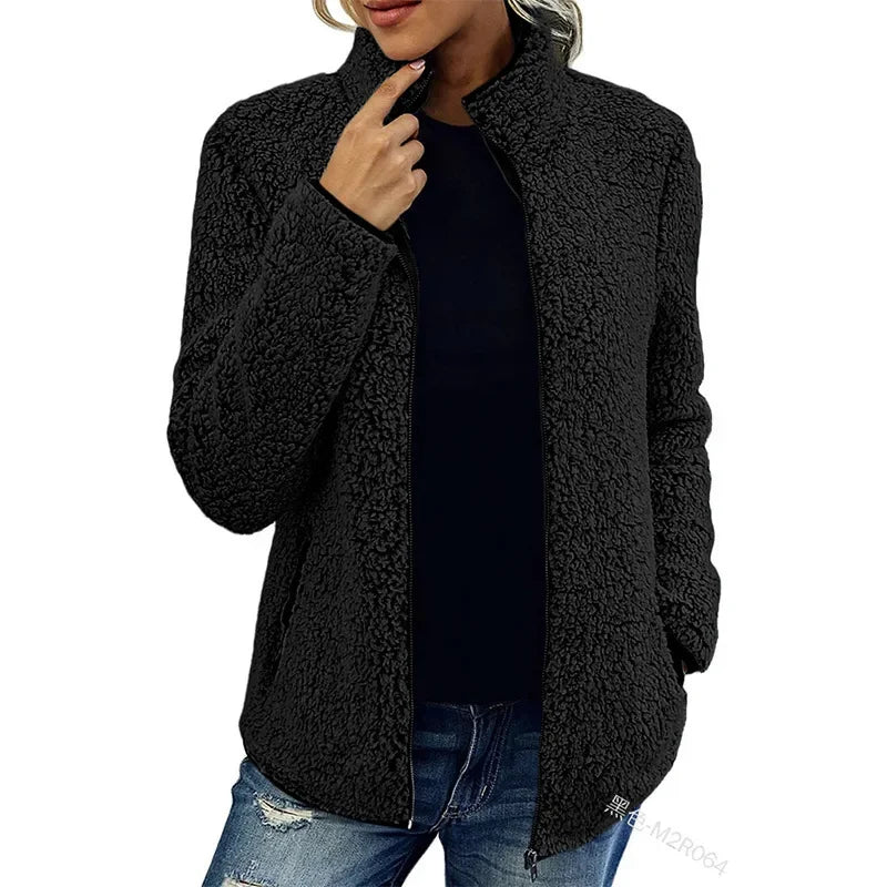 Yuna Women's Jacket – Soft & Warm Fleece Jacket with Casual and Elegant Style