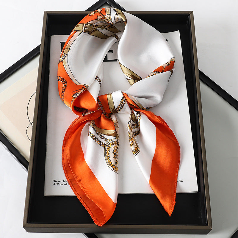 Monochrome Patterned Square Scarf – Classic Twist for Modern Styling