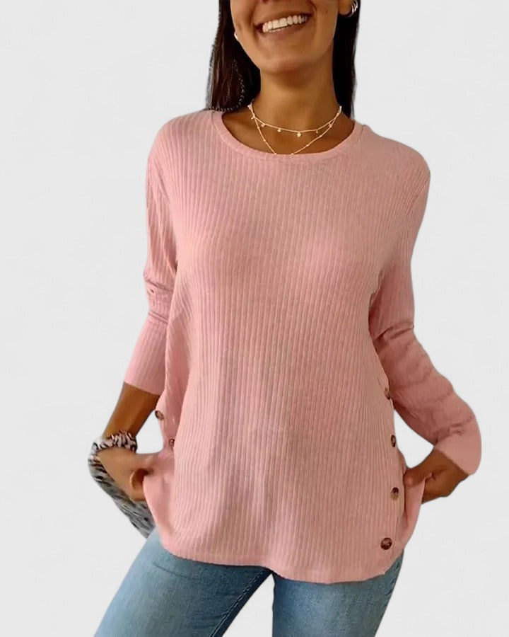 Relaxed Fit Women's Top – Breathable Fabric & Soft Touch Fabric