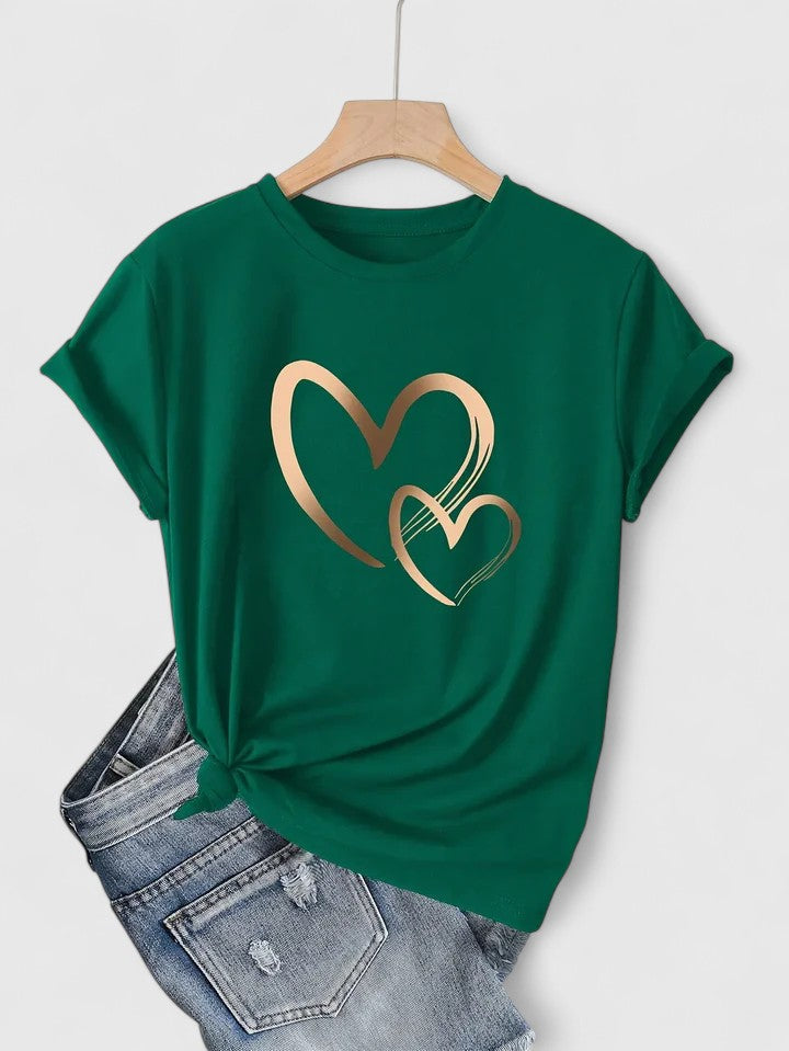 Denim Short Sleeve Comfortable Short Sleeve T-Shirt – Flattering Silhouette & All-Day Comfort