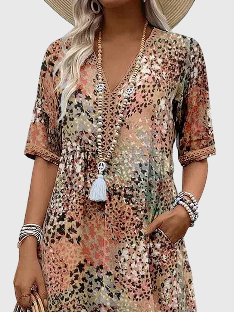 Floral Midi Dress – Breathable Fabric & Lightweight Feel