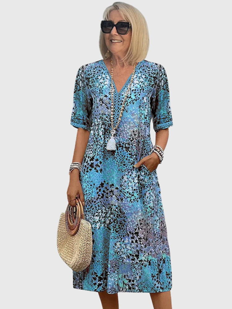 Floral Midi Dress – Breathable Fabric & Lightweight Feel