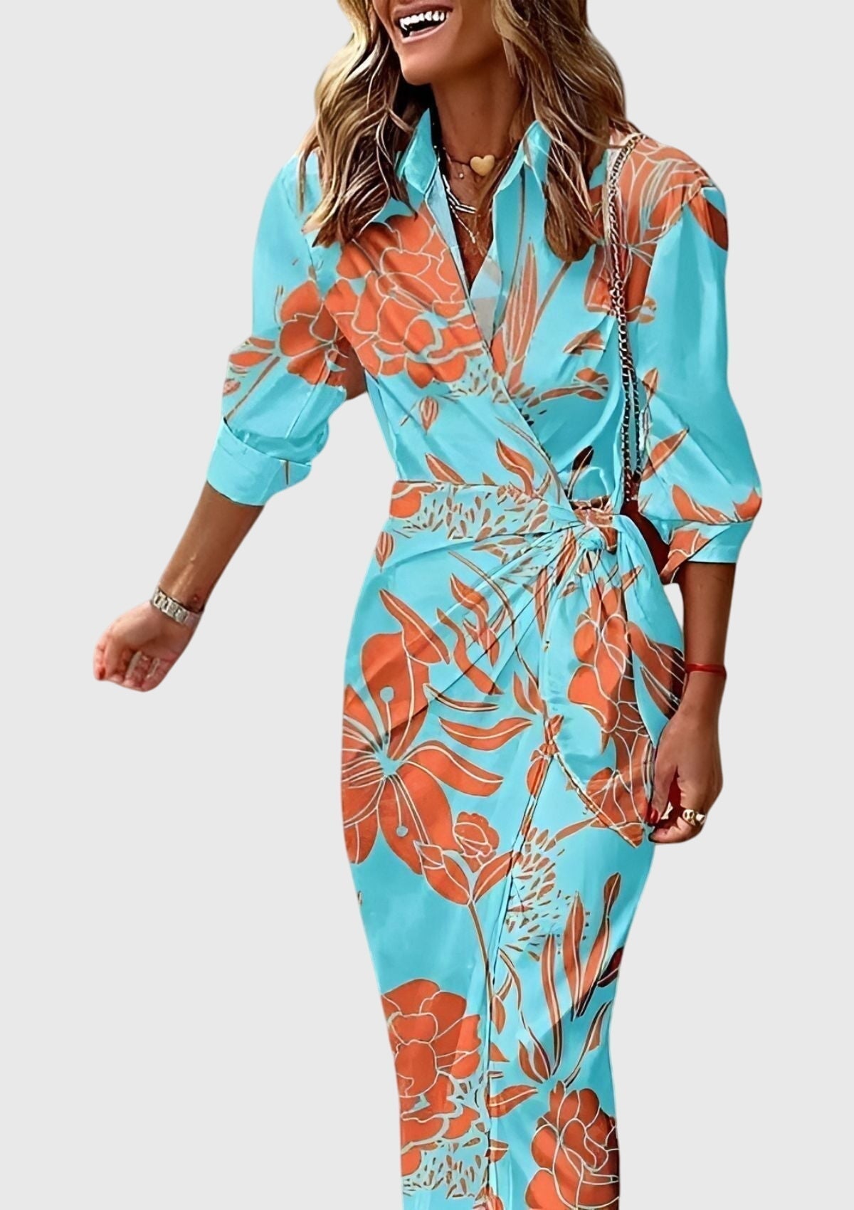 Wrap Style Dress – Flattering Silhouette & Waist-Defining Fit