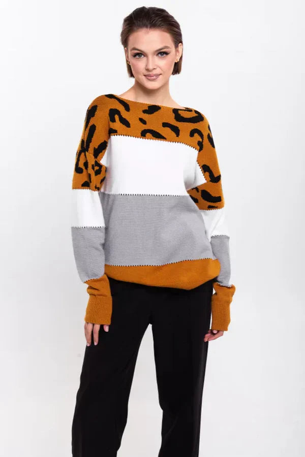 Alianna Pull Woman – Chic Soft & Comfortable Leopard Fleece for Casual Style