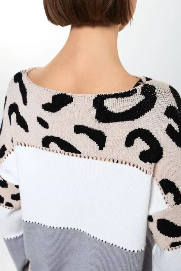 Alianna Pull Woman – Chic Soft & Comfortable Leopard Fleece for Casual Style