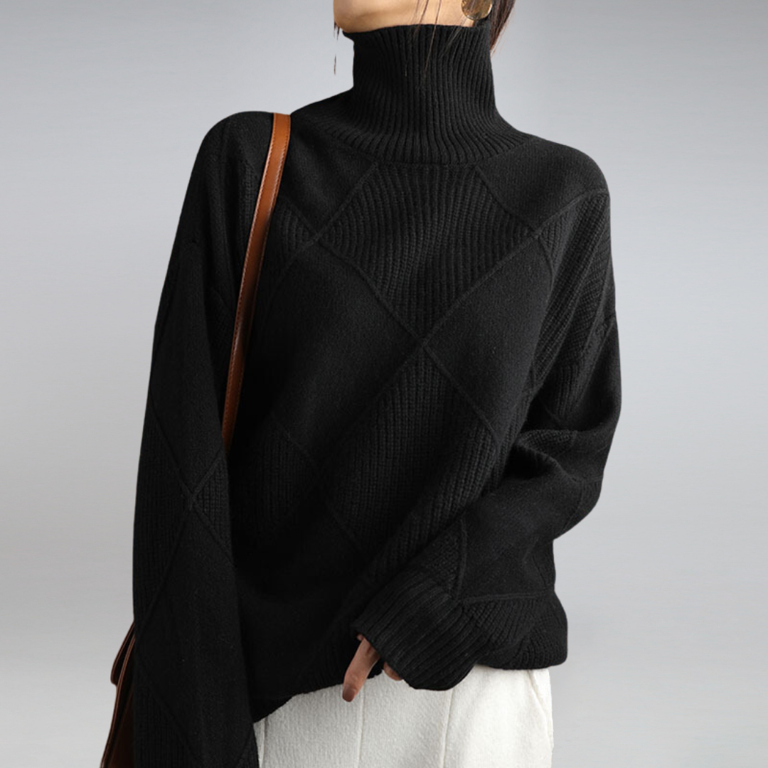 Luciana Pull Woman – Elegant Turtleneck in Soft Cashmere & Timeless Chic