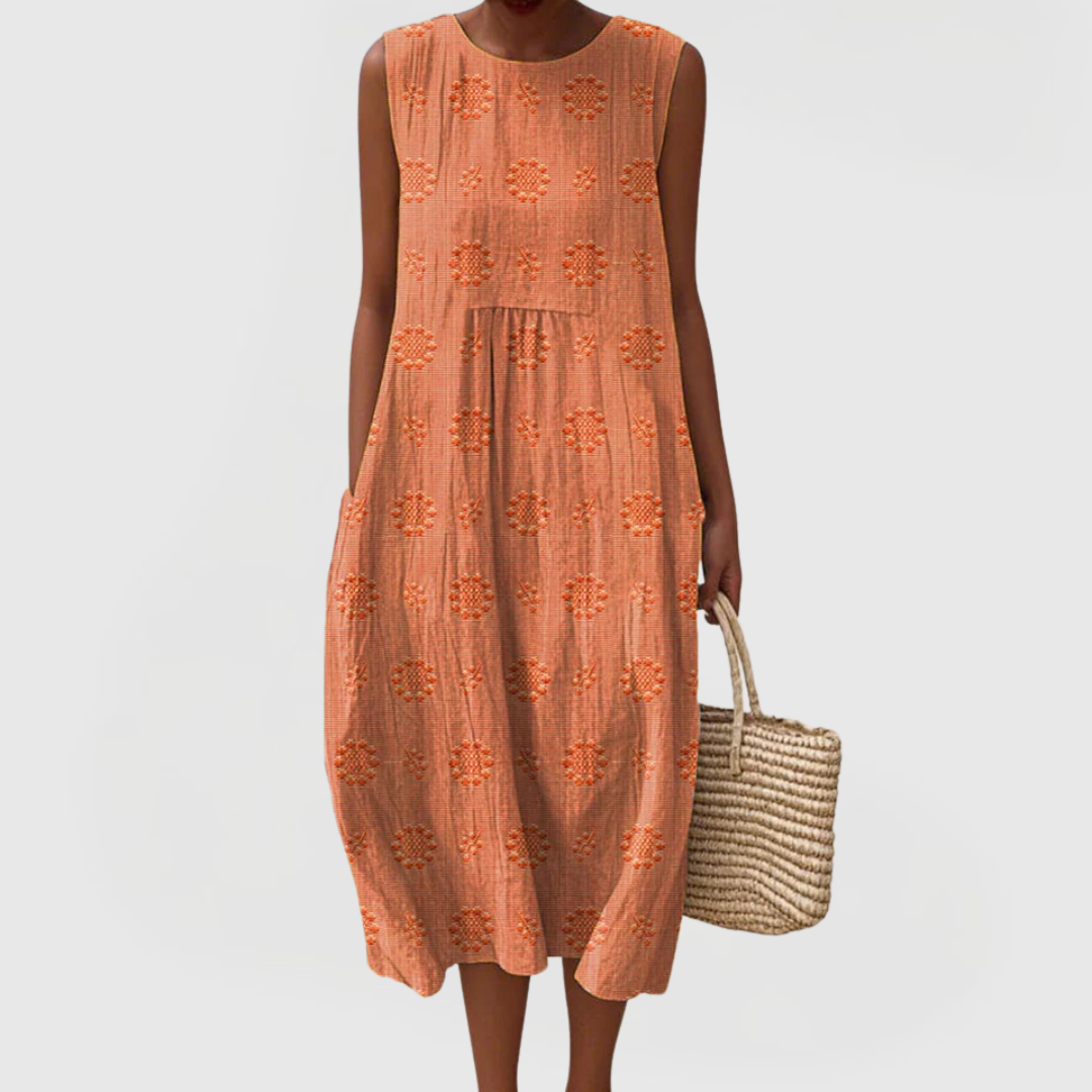 Floral Summer Dress – Waist-Defining Fit