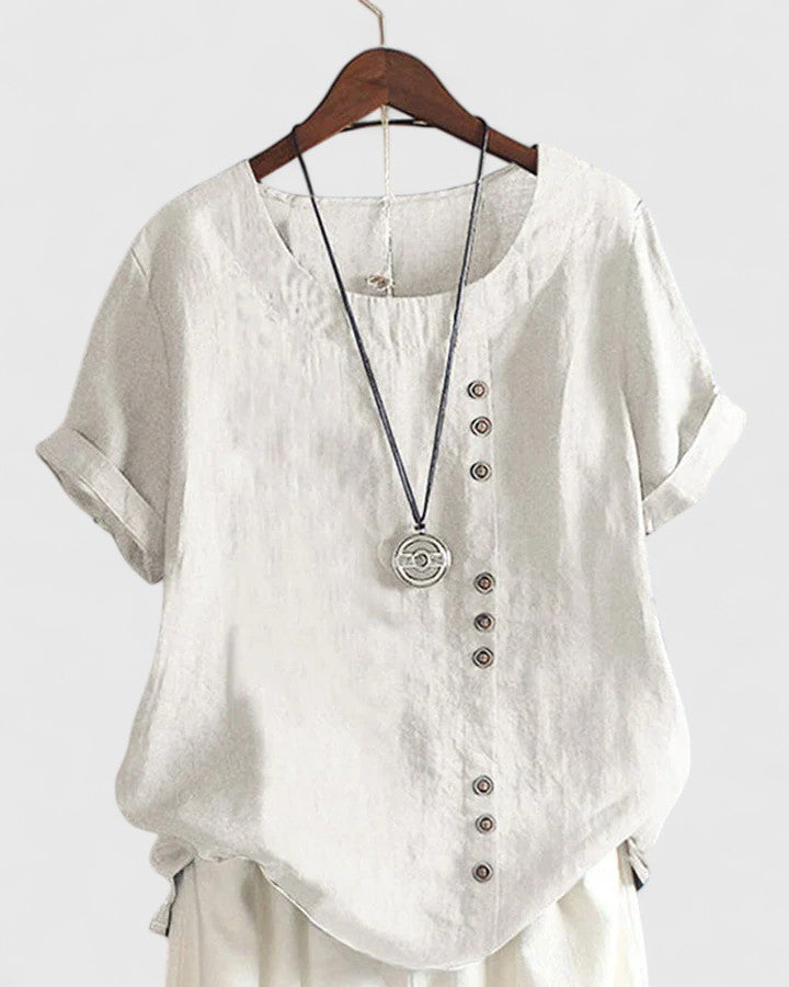Short Sleeve Relaxed Fit Women's Top – Breathable Fabric & All-Day Comfort