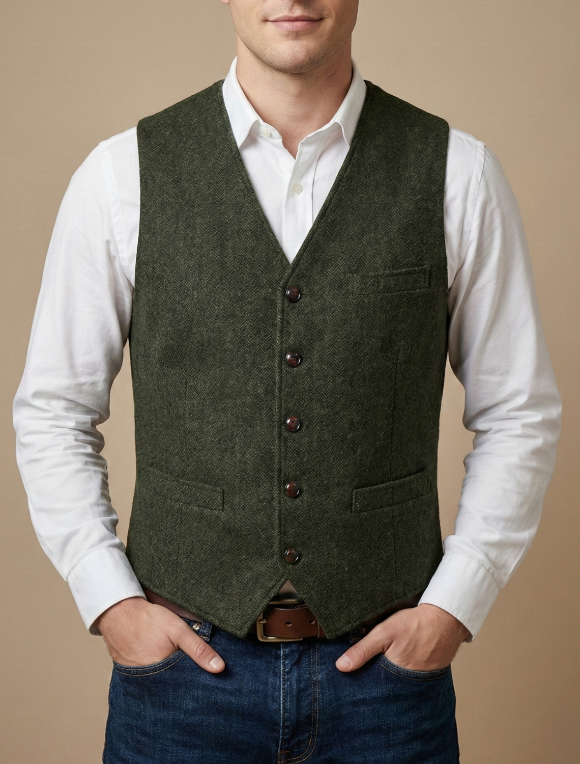 Men’s Tailored Waistcoat – Classic Button-Up Vest for Smart and Casual Wear