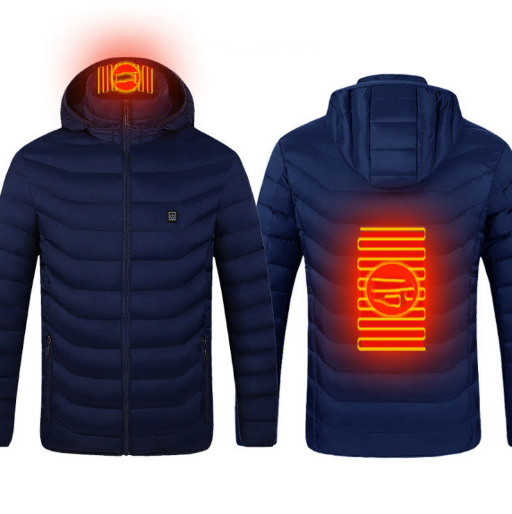 Axel Men's Winter Heated Jacket – Waterproof Softshell with Hood & Built-in Heating