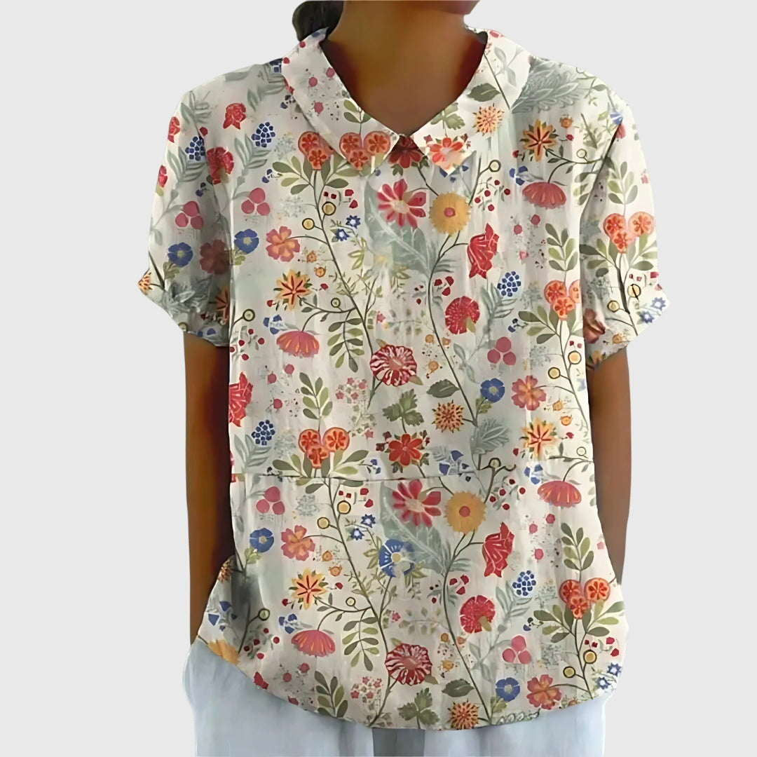 Floral Relaxed Fit Women's Top – Breathable Fabric & Lightweight Feel