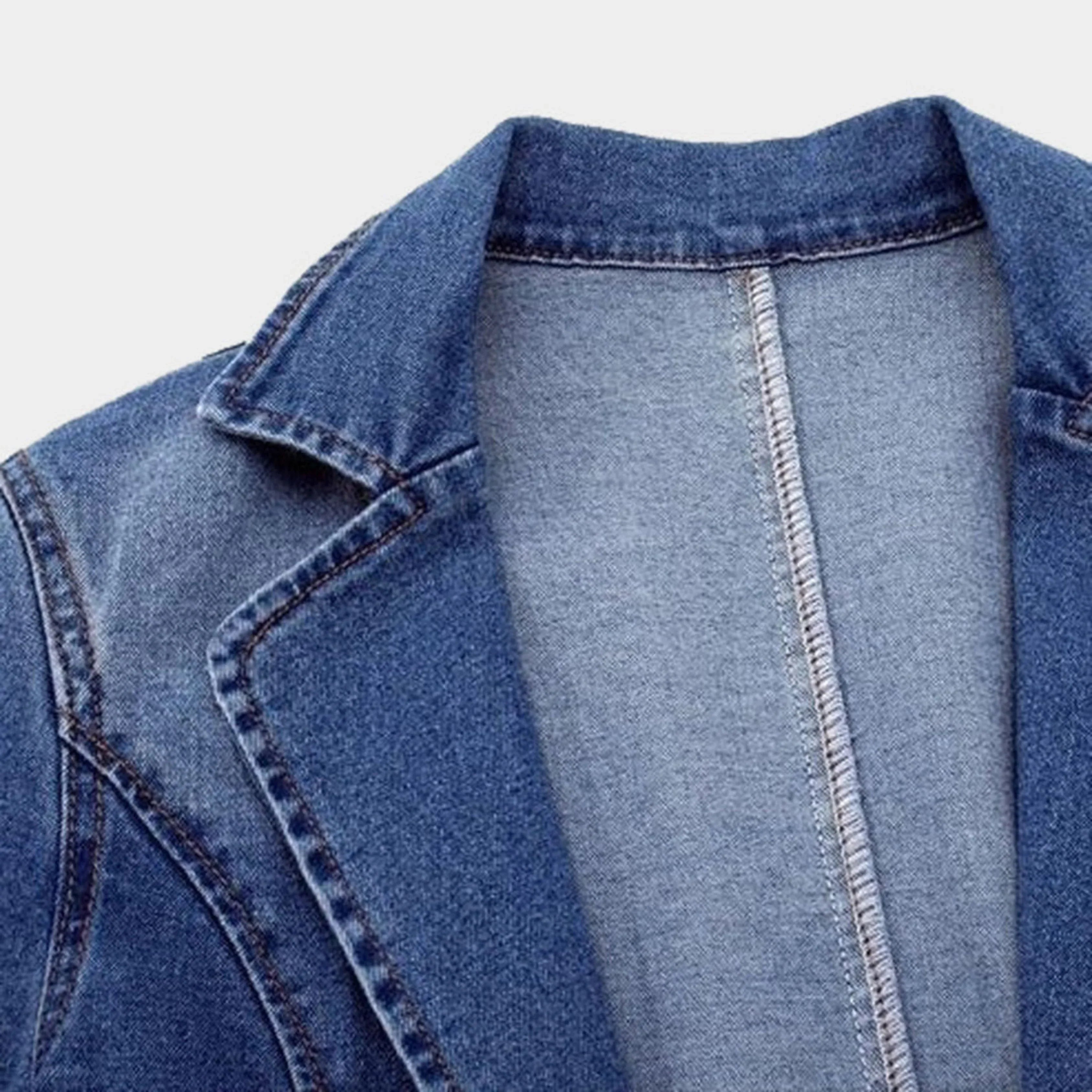 Magdalena Women's Blazer – Modern Elegant & Versatile Denim Blazer for All Occasions