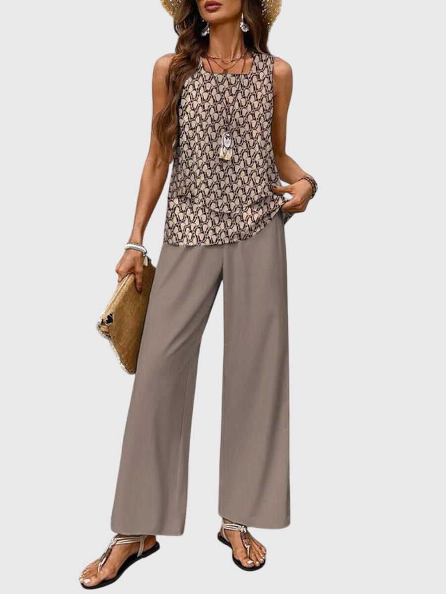 Relaxed Fit Summer Elegant 2-Piece Summer Set – Soft Touch Fabric