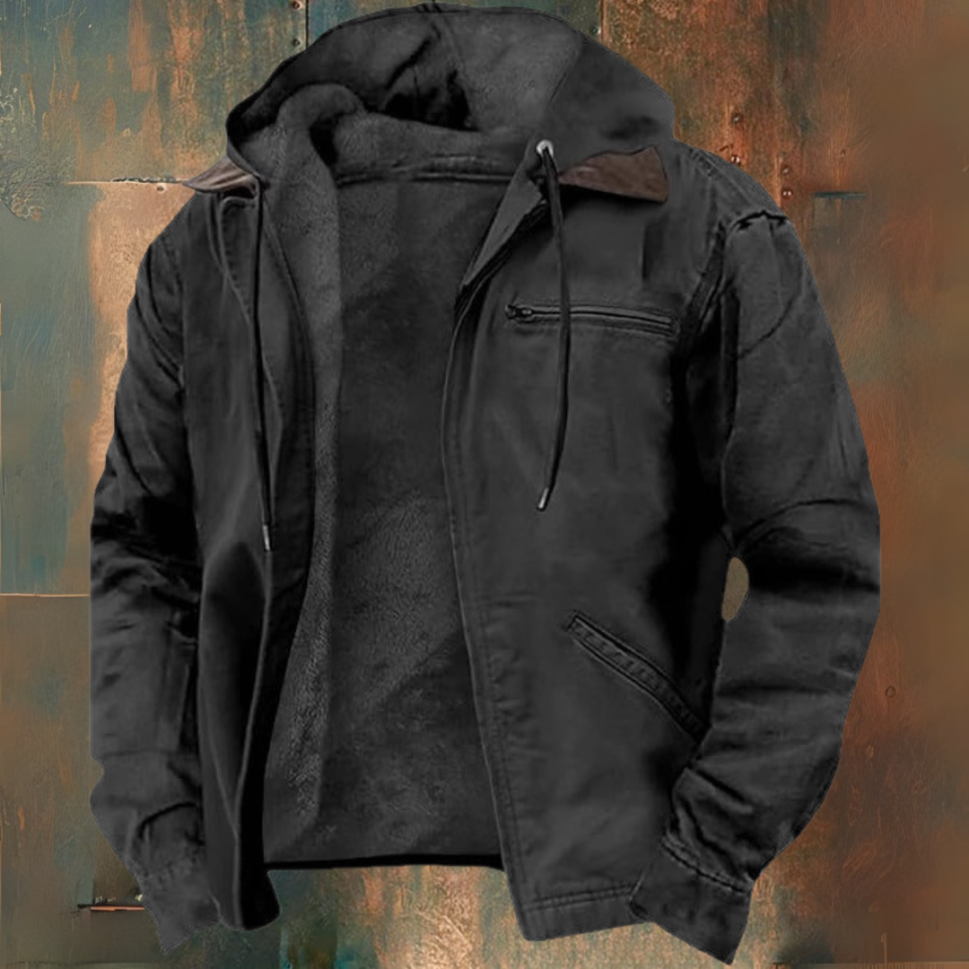 Caleb Veste Western Homme – Lightweight Autumn-Winter Overshirt with Hood Authentic Style