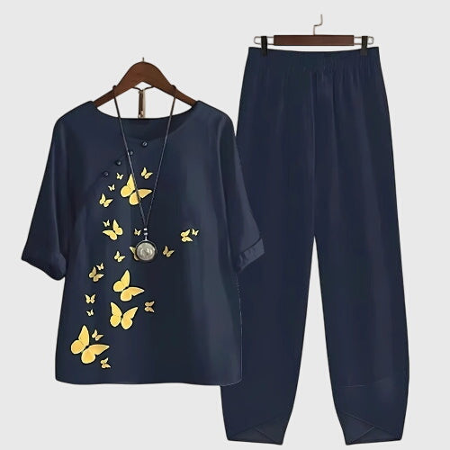 Relaxed Fit Comfortable Two Piece Set – Breathable Fabric & Flattering Silhouette