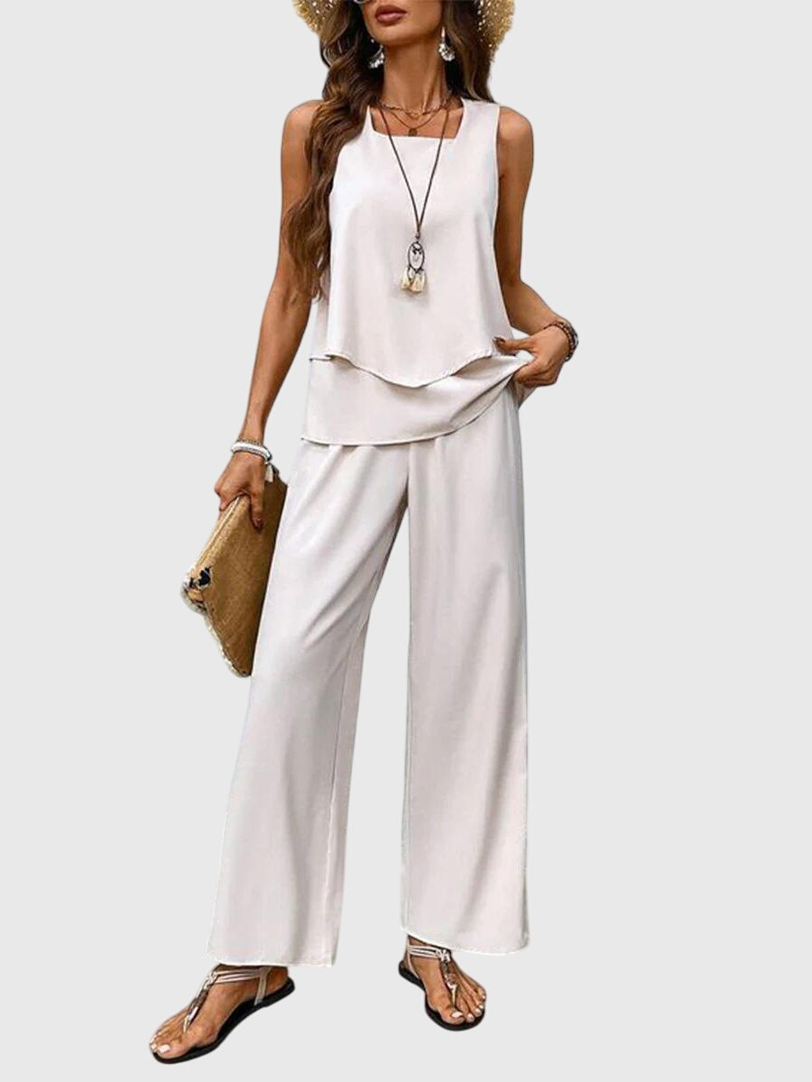 Relaxed Fit Summer Elegant 2-Piece Summer Set – Soft Touch Fabric