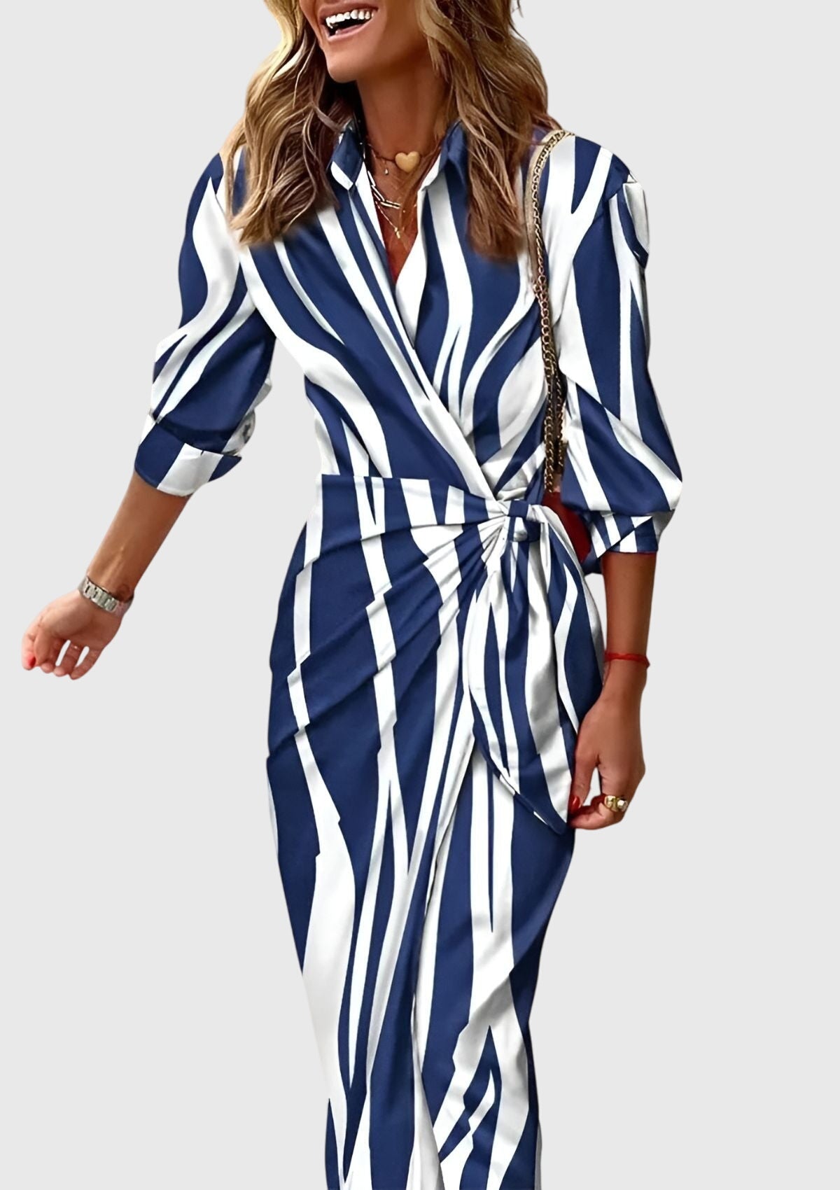 Wrap Style Dress – Flattering Silhouette & Waist-Defining Fit