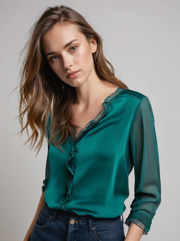 Erin blouse for women - Elegant long-sleeve top in classic colors and a comfortable fit