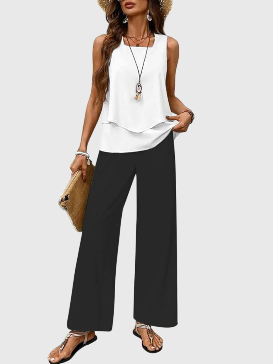 Relaxed Fit Summer Elegant 2-Piece Summer Set – Soft Touch Fabric