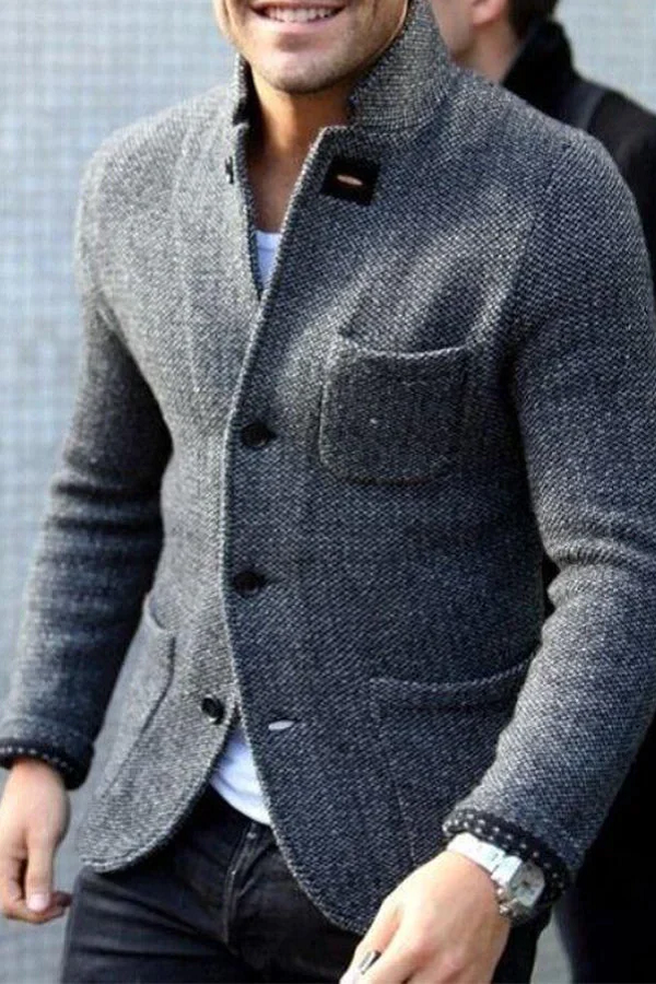 Rome Cardigan Homme – Elegant Soft Wool Vest in Retro Chic Style