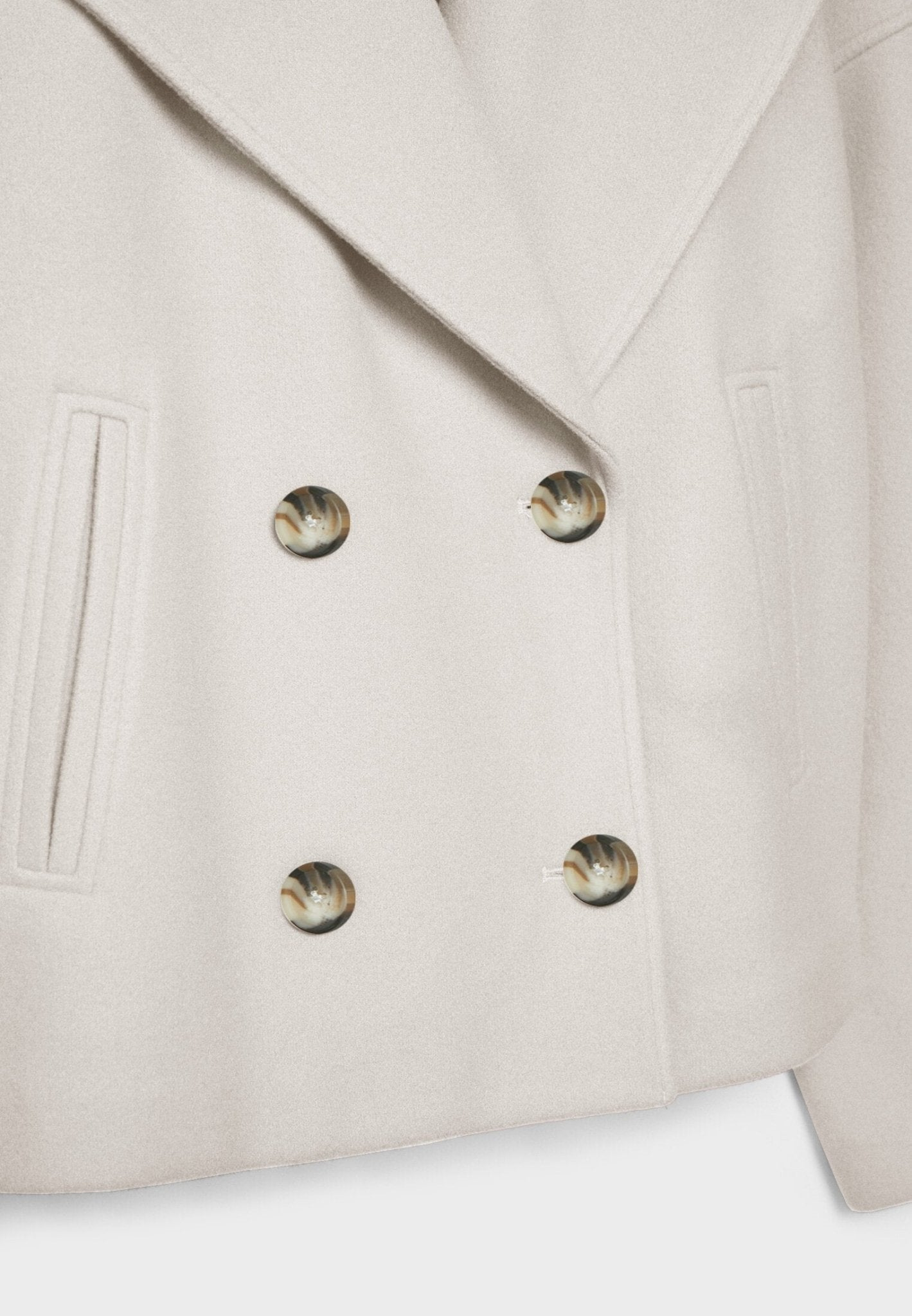 Eloise Cropped Jacket Woman – Elegant Tailored Cut with Pointed Lapels & Double-Breasted Closure