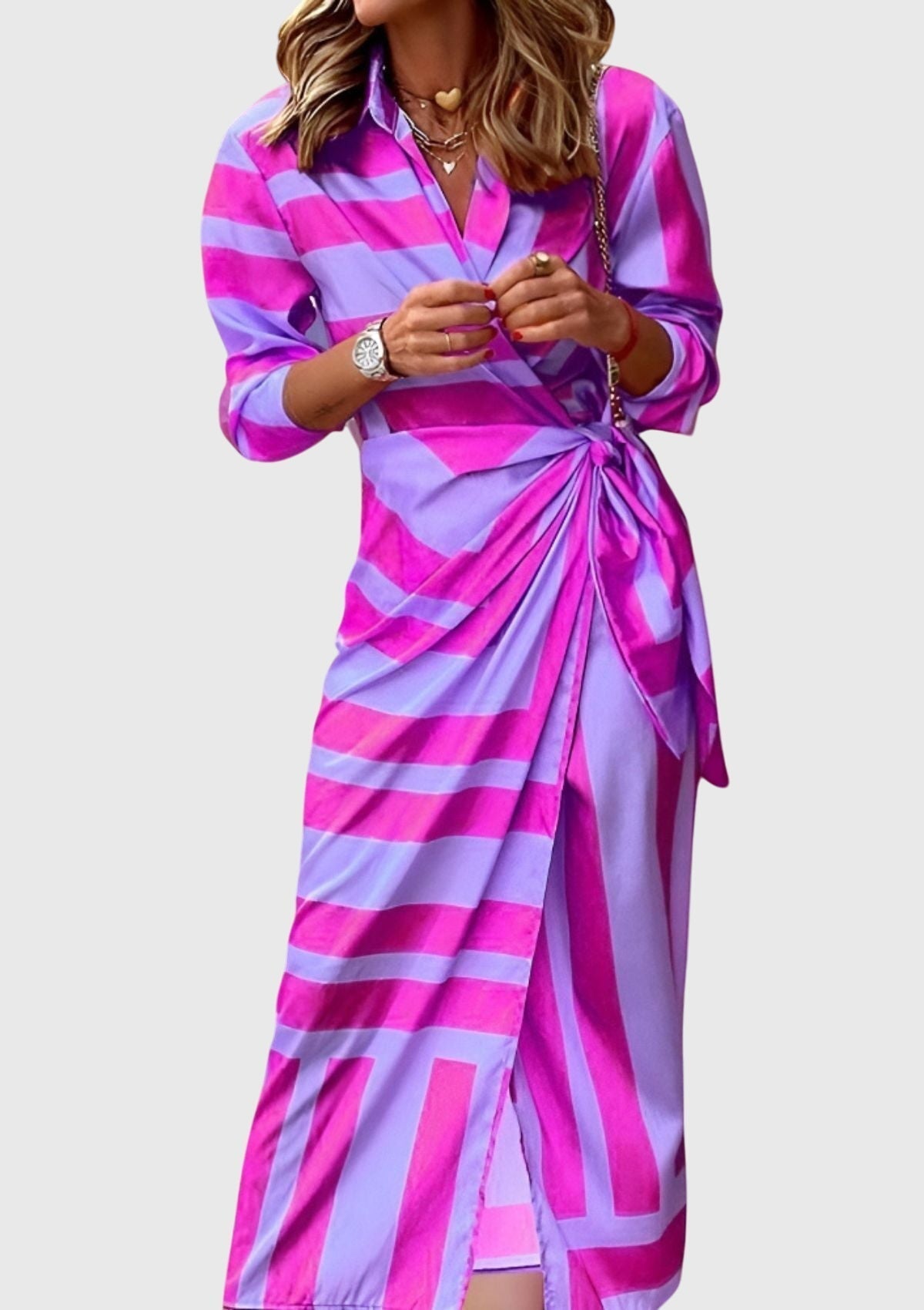 Wrap Style Dress – Flattering Silhouette & Waist-Defining Fit