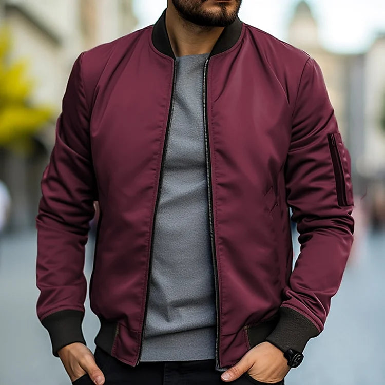Linus Blouson for Men – Lightweight autumn streetwear with stand-up collar