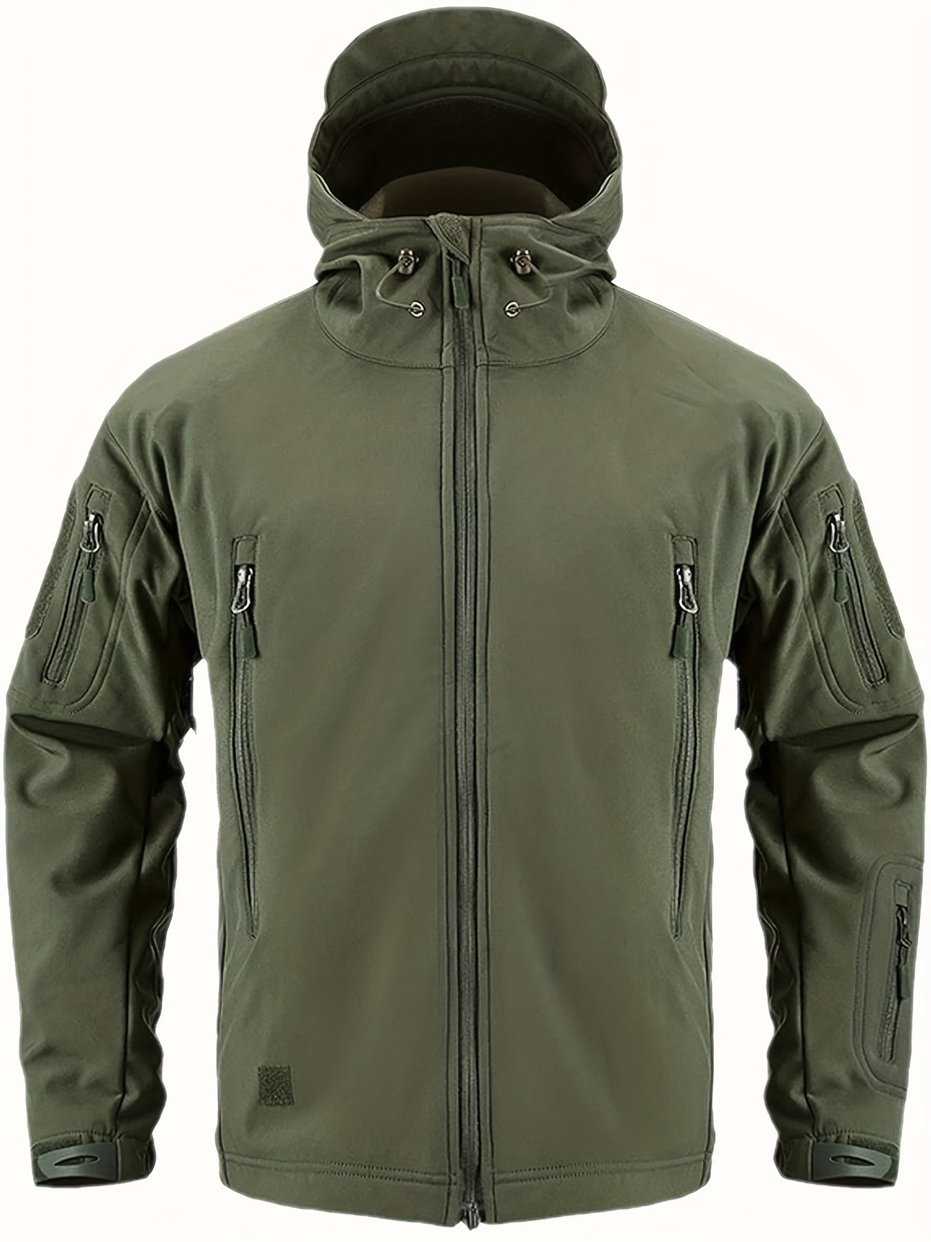 Zoren Men's Tactical Softshell Jacket – Waterproof Windbreaker with Adjustable Hood