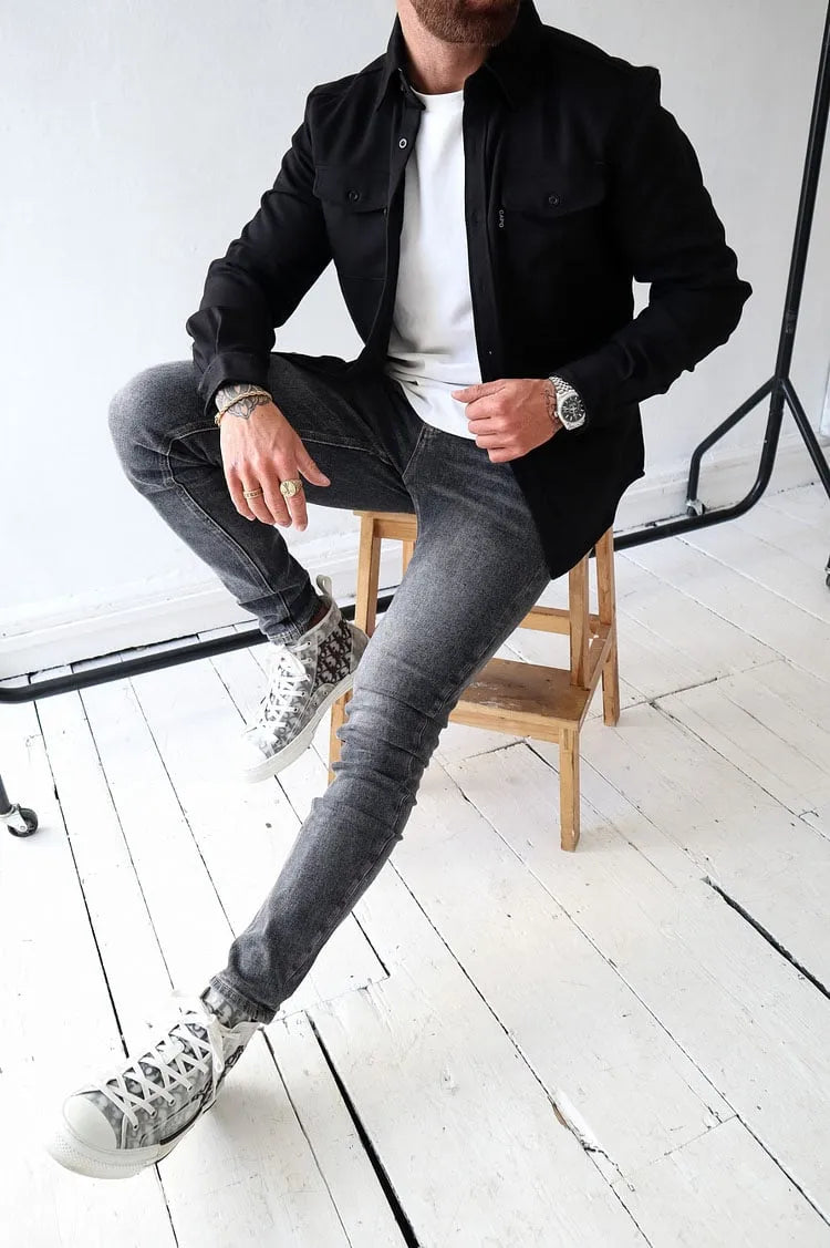 William Veste Homme en Cuir avec Boutons – Timeless, Durable & Elegant Style